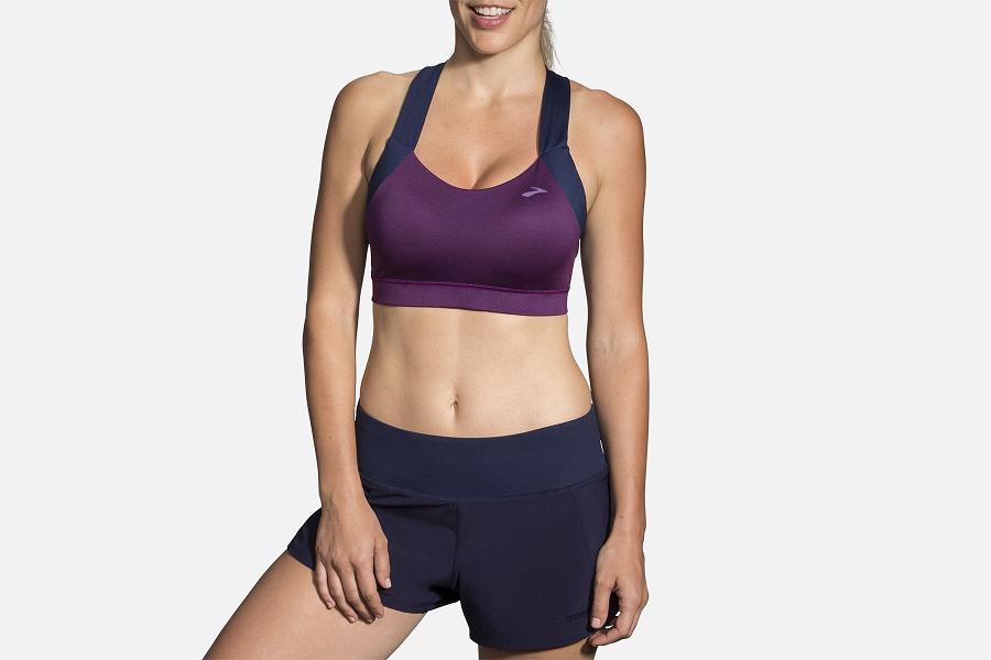 Brooks UpLift Crossback Women Clothing & Sports Bra Purple BZF193274